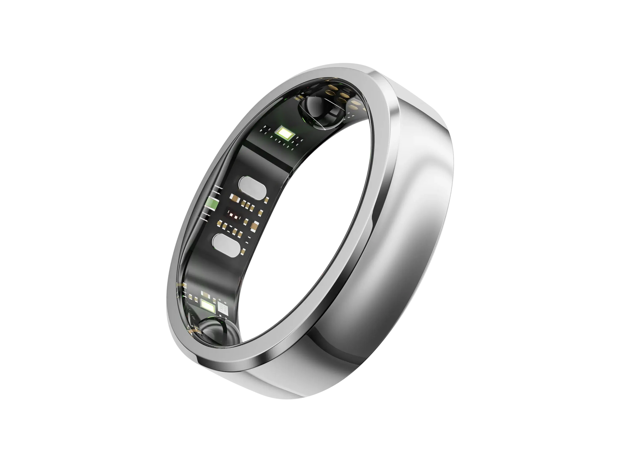 RingConn Gen 3 smart ring showing its titanium exterior and inner health sensors